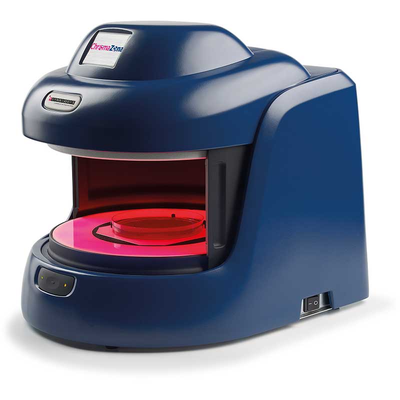 ChromaZona AST analysis and microbial identification - open angled view