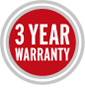 3 Year warranty